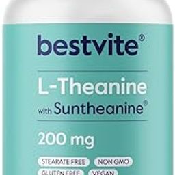 L-Theanine 200mg with Patented and Clinically Studied Suntheanine (60 Vegetarian Capsules) - No Stearates - Vegan - Non GMO - Gluten Free-10