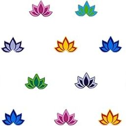 Comet Busters Beautiful Handcrafted Multicolor Lotus Bindis for Women (4 mm) (BV2249)-20
