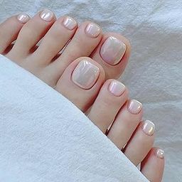 Premium Designer 24pcs Toe Stick-on Nails set, with Easy Glue Tab application, Nails are Reusable & Unbreakable (F133)-2