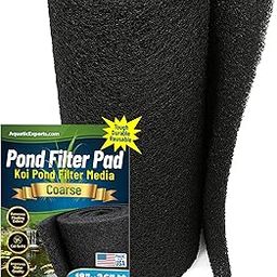 Classic Koi Pond Filter Pad COARSE – Black Bulk Roll Pond Filter Media, Rigid Ultra-Durable Latex Coated Fish Pond Filter Material US, Aquatic Experts (3/4" - 1" x 18" x 36")-image-10