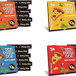 Bleus Premium Packaging Pizza Delivery Cardboard Box, Size_ 7x7x1.5" Inches, L - 7" Inch, W - 7" Inch, H - 1.5" Inch - Keep Your Pizzas Hot and Fresh, Assorted Multicolor (7 INCH, 50)-picture-30