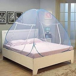 Heart Home Foldable Mosquito Net/Machhardani - Single Bed,6.5 Ft X 4 Ft (Blue), King (F_26_HEARTH016876)-picture-29