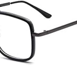 Desire Tony Stark Sunglasses Mens Square Fashion Oversized Metal Frame Sun Glasses Retro Clear Shades Men-image-37