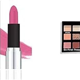 FLiCKA Tomato Bullet Matte Lipstick| Nontransfer Lipstick, Waterproof, Hydrating, Moisturizing, Upto 6Hrs, Shade 24, 4g COSMETICS GAME OF COLORS EYESHADOW PALETTE ON FIRST THOUGHT-image-96
