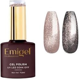Emigel Professional UV Gel Polish Glintz Cateye - 005 - PETAL MAUVE | UV Gel Glintz Cateye Nail Polish | Cured With UV LED Lamp | Super Glossy Finish | Quick Drying Nail Polish (7.5ml)-image-26