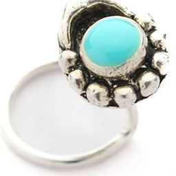 | 925 Sterling Silver | Parampara Antique Pure Silver Nose Pin | For Pierced Nose | With Certificate of Authenticity and 925 Stamp-4
