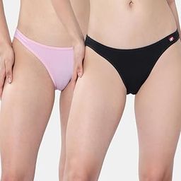 2055 - Low Rise Half Coverage Bikini for Womens - Multicolor (Pack of 2) - Label Free for All Day Comfort-image-0