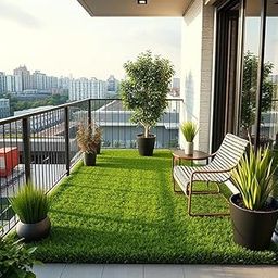 AMBIKA TRADING COMPANY Premium 50mm Artificial Grass – Realistic, Soft & Durable Turf Mat for Balcony, Lawn, Garden, Patio, Outdoor Rug, Terrace & Home Décor-image-50