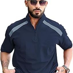 maniac ||High Neck Tshirt for Men||3/4th Sleeve||Half Zipper Regular Fit Tshirt for Men||Turtle Neck Tshirts for Men-picture-7