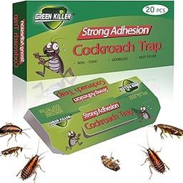 Pack of 20 (2 x 10) Coalak Traps, Adhesive Traps, Cockroach Trap, Kitchen Cockroach Trap for Cockroach Monitoring, Non-Toxic Bed Bug Trap-picture-0