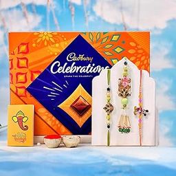 CraftVatika Rakhi Chocolate Gift for Brother Bhabhi and Kids, Rakhi Set of 3, Rakhi for Brother with Chocolate Gifts Combo Set, Brother Set, Rakshabandhan Bhai Bhabhi Hamper Greeting Card-image-23