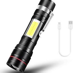 R A Products Aluminium Alloy Handheld Flashlight, Black, Pack Of 1 Led Flashlight With Clip, 1 Usb Cable, 1 Protective Case, Aluminum, 1000 Lumen-36
