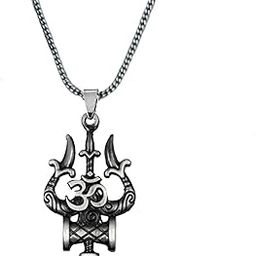 Lord Shiva Om Trishul Damaru Chain Pendnet for Men,Women-image-93