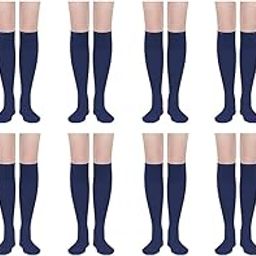 (Pack of 12 Pairs = 24 Socks Women Cotton Knee Length Knee High Socks-27