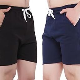 Men Athleisure Smart Tech Knit Shorts - Easy Stain Release, Anti Stat, Ultra Soft Fully Elastic Summer Half Pent for Boys Pack of 2-10