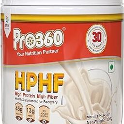 Pro360 HPHF High Protein High Fiber Healthy Nutritional Supplement Powder for Recovery from Critical Illness with 30 Vital Nutrients - 45g of Protein, 13g of Fiber - Vanilla Flavor - 200g pack-2