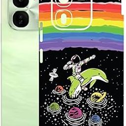 AtOdds Mobile Skin Sticker Wrap | Compatible for VIVO IQOO Z9X (5G) | Scratchproof Matte Finish | Full Coverage for All Sides & Camera Protection (Space-Dive)-picture-9
