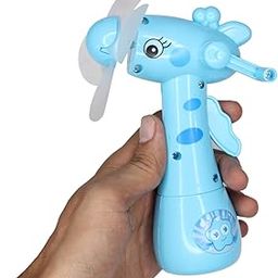 BOXO Kid's Hand Pressure Mini Cartoon Character Hand-Driven Fan With Water Mist Cool Summer Toy Fan For Indoor and Outdoor - 1 pcs-image-80