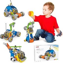 Umadiya® 4-in-1 Car & Helicopter STEM Building Block Set DIY Toys for Kids – Build and Play Kit Models Educational Engineering Building Blocks and Bricks Construction Learning Toy for Kids (81 Pcs)-14