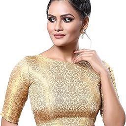 Women's Polyester Half Sleeve Saree Blouse-image-14