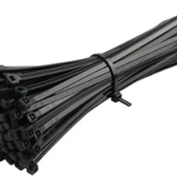 LEYDEN® (100 Piece, 200 x 3.6 MM (8 Inch), 1 Pack of 100) Self Locking Nylon Cable Ties, Cable Straps Zip Wire Organizer Tie, UV Protected, Halogen Free Black-29