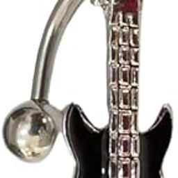 Stainless Steel Guitar Shapes Style,1.2mm Fashion Ring Belly Button Indusrtial Stud Piercing Barbell Unisex-image-36