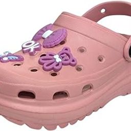 Women's Classic Comfort Clogs with Decorative Charms, Blue, Ventilated Design-picture-21