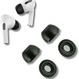 Crysendo XS Memory Foam Apple AirPods Pro Ear Tips Also Compatible with Apple AirPods Pro 2 | Replacement Pain Reducing, Anti-Slip Eartips | Fits in Charging Case (Black)-picture-18