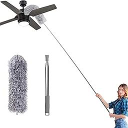 CasaCore Microfiber Feather Duster, Cobweb Duster with 100 inches Extension Pole, Bendable & Washable & Lightweight Dusters for Cleaning Ceiling Fan, High Ceiling, Blinds, Webster, Furniture & Cars-image-107