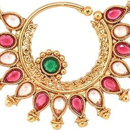 Red Polki Studded Modern Nose Ring-picture-44