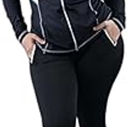 Longsleeves Zippered Padded Rashguard 2-Piece Swimming Suit for Women-image-90
