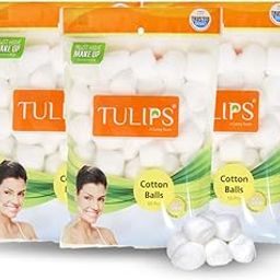 Tulips White Cotton Ball 50 pcs in a Ziplock Bag (pack of 3) For Nail Paint Remover-18