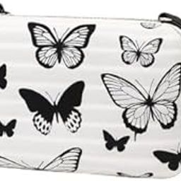 VEMILIO Sling Bags for Women Stylish | Mini Suitcase Crossbody Bag for Girls | White Flower Pattern with Detachable Strap | Travel Purse for Daily Use & Parties-picture-45