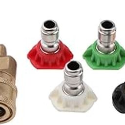 UJEAVETTE Pressure Washer Spray Nozzle Tips & Quick Connect Pivoting Coupler 1/4" 3.0 GPM-image-63