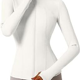 Women's Slim Fit Full Zip Athletic Running Sports Workout Jacket with Pockets-image-25