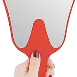 Tooth Shape Mirror with Plastic Handle Pack of 10 Piece-image-77