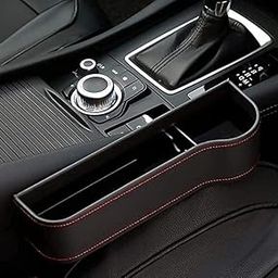 AARKRI SALES Car Seat Gap Filler Organizer, Automobiles Car Seat Pockets PU Leather Car Console Side Organizer With Bottle Holder/Seat Gap Filler Catch Caddy Safe Storage Organizer,Multi-Coloured-11