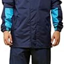 ZEEL Rain Coat for Men Waterproof for Bike Riders with Adjustable Hood Along with Inner Pockets, Polyester Rainwear Suit, Pants and Waterproof Drawstring Bag-image-32