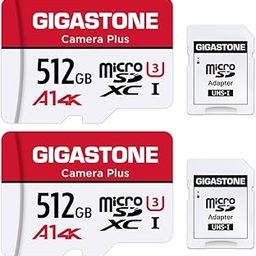 [Gigastone] 512GB Micro SD Card 2 Pack, Camera Plus, UHS-I U1 Class 10 Micro SDXC Card with SD Adapter High Speed Memory Card UHS-I Full HD Video Nintendo Switch Dashcam GoPro Camera Canon Nikon Drone-12