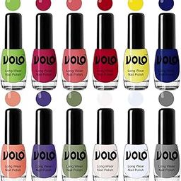 Volo True Wear High Gloss Impresso Nail Polish Sets of 12 Nail Paints(Green, Magenta, Peach, Red, Yellow, Blue, Peach,Purple, Green, White, Top Coat, Grey) 60 ML-image-93