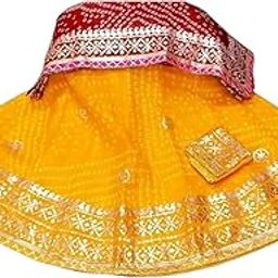 Jaipuri Bandhej Lehenga Choli Set for Women & Girls with Dupatta | Ethnic Rajasthani Ghaghra Choli | Navratri, Festival | Semi Stiched Lehnga Choli | Kota Doria Lehnga Choli Set-image-65