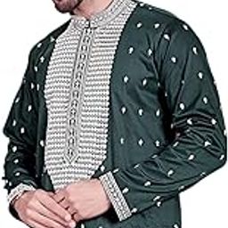 Mens Sequins Embroidered Kurtas-image-0