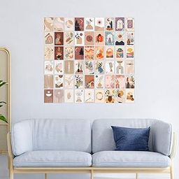 CVANU Aesthetic Boho Theme Style Design Printed Wall Posters (Set of 54) for Living Room| Bedroom| Office| Cafe| Wall Decoration (6 x 4inch - 88| 202507) - Glue Dot Tape Included-image-8