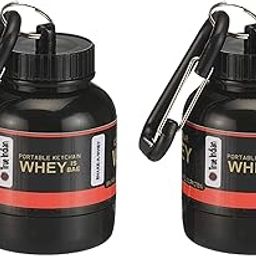 Amazing Whey loader Protein Carry Funnel Portable Protein Whey or Supplement Powder Combo Pack of 2 Carrying Whey Funnel and Container Box with Key-Chain (BLACK) 30 ml, Plastic-image-67