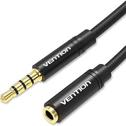 VENTION Headphone Extension Cable, 3.5mm Aux Extender Cable 3 Ring 4 Pole Male to Female Stereo Audio Cable Gold Plated Compatible with Laptop, Smartphones, Headphones, Tablets(16FT/5M)-picture-14