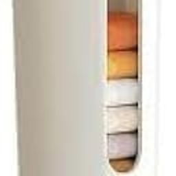 COMPACT Wall Mount Socks and Underwear Storage Dispenser,Plastic, 23 x 12 x 10 cm,White (Pack of 2)-45