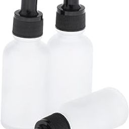 Xiaojikuaipao 3Pcs 30ml Frosted Glass Mini Refillable Essential Oil Dropper Bottles-13