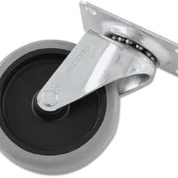 Rubbermaid Replacement 4" Non-marking Plate Caster, Black/Gray, 1 Count-10