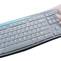 iFyx Keyboard Cover Skin for Logitech Multi-Device Wireless Keyboard Mk295 K200 MK200 K260 MK260 K270 MK270 MK275 Cover Ultra Thin Protective Skin (Transparent)-2