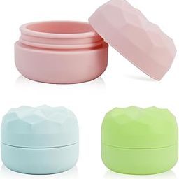 MAYCREATE® 3pcs Silicone Cream Jars for Travel 20ml Cream Dispenser Refill Travel Bottles for Toiletries, Leakproof Small Travel Containers for Face Body Hand Cream, Shampoo, Powder-36